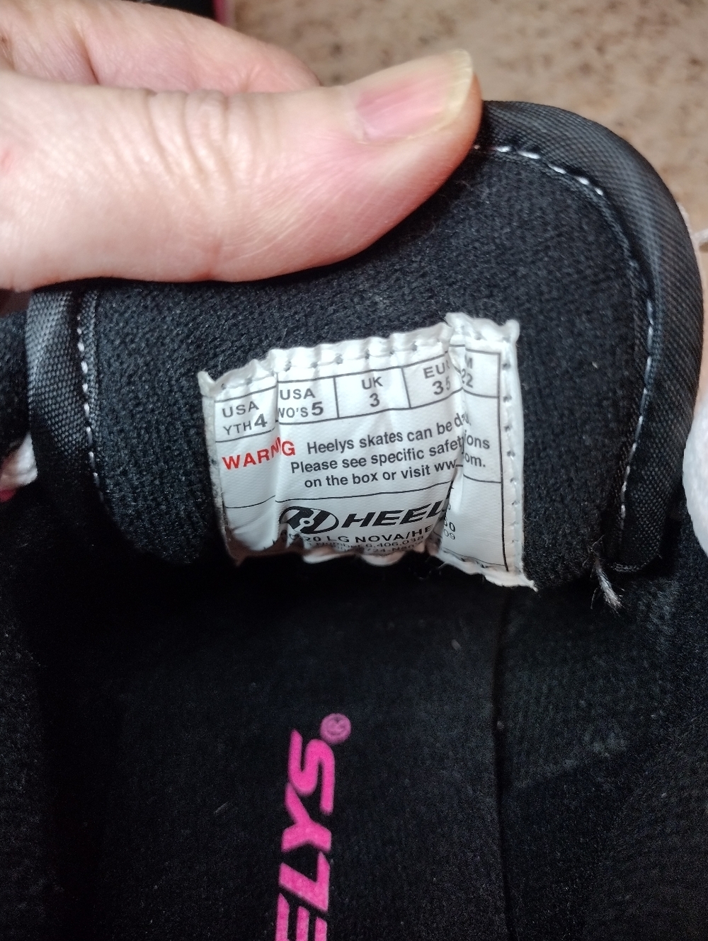 Heelys Kolect Kids Black & Hot Pink Suede Wheeled Sneakers - Picture 5 of 9